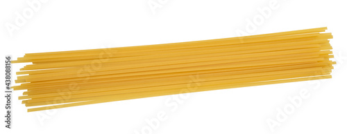 flat pasta isolated on white.