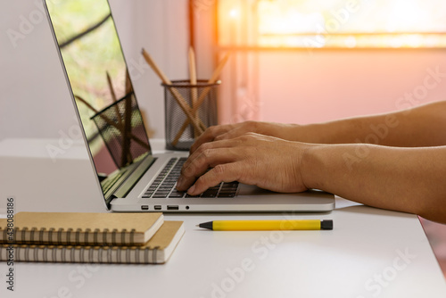 person working on laptop