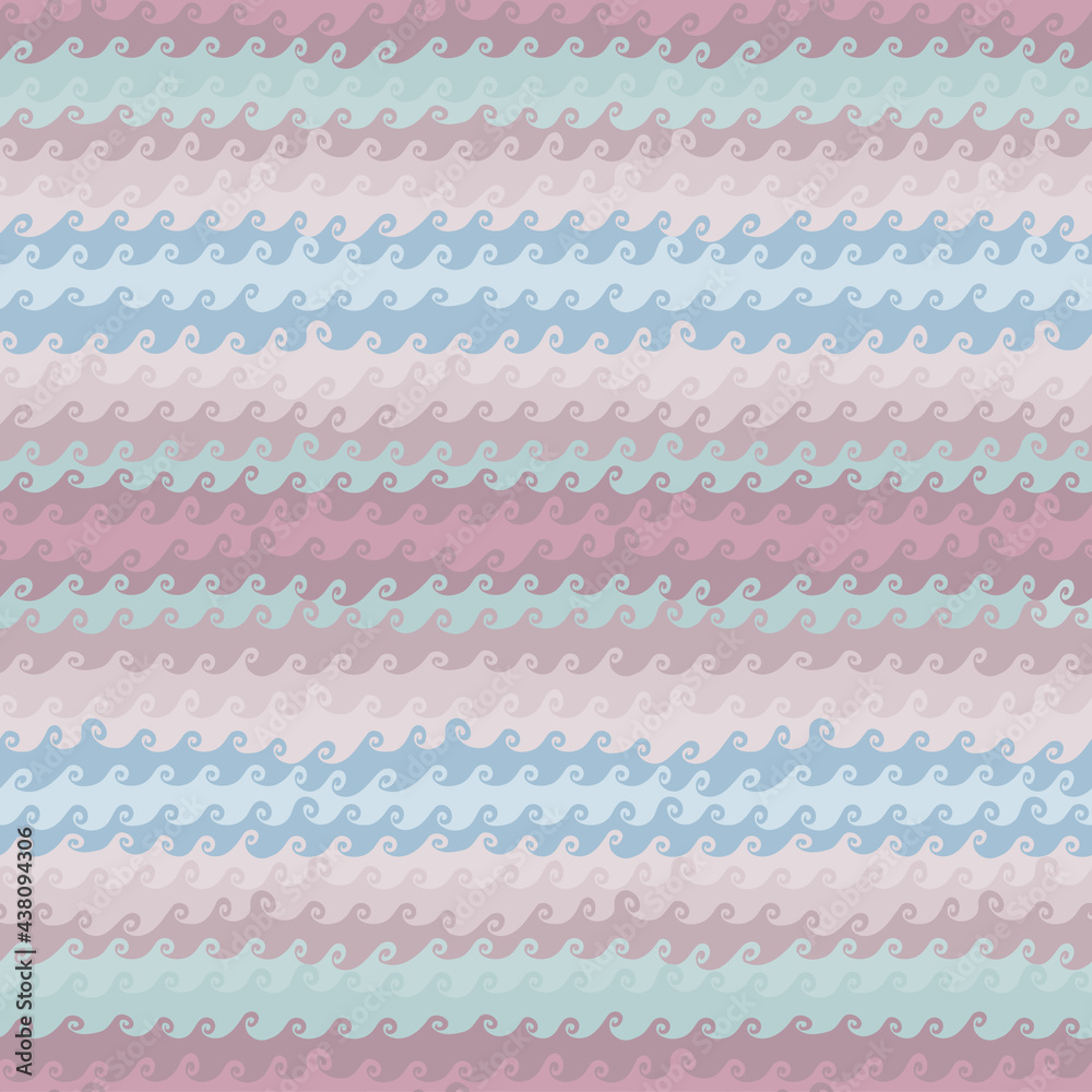 Stylized Waves Seamless Pattern. Stylized Waves Seamless Pattern.