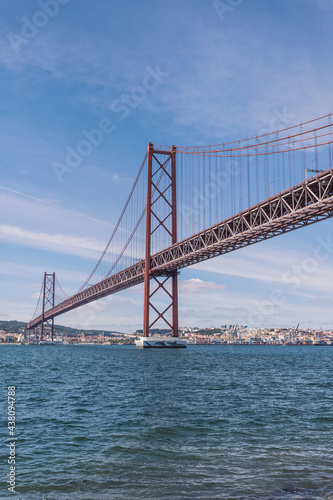 wide panorama of the great san francisco bridge. river under the bridge and beautiful landscape © Nazar