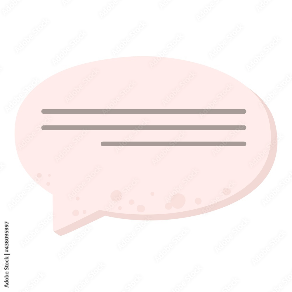 Bubble message icon, cartoon style