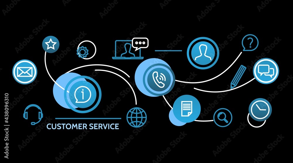 Customer service banner template with call center support feedback. background vector illustration Customer service banner template with call center support feedback. background vector illustration