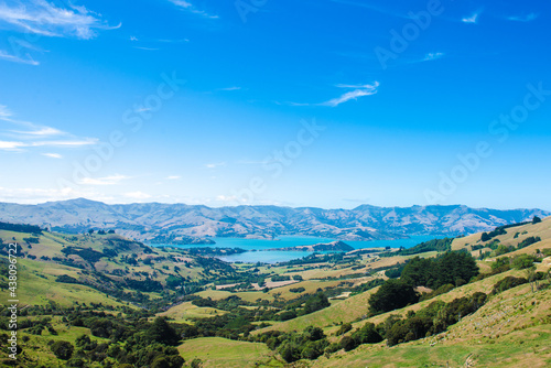 View of Akaroa, Banks Peninsula, New Zealand	