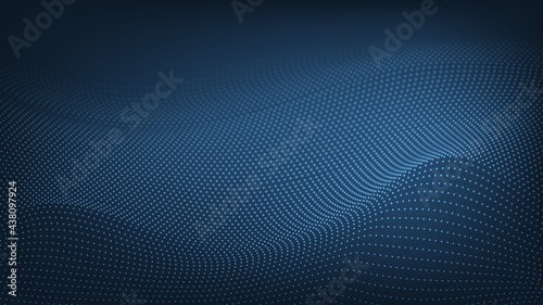 3d Halftone Pattern Abstract blue dots vector stock illustration