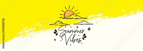 Hello Summer typography design. Special offer discount big sale web banner. Mobile Digital display promotion for social media or website