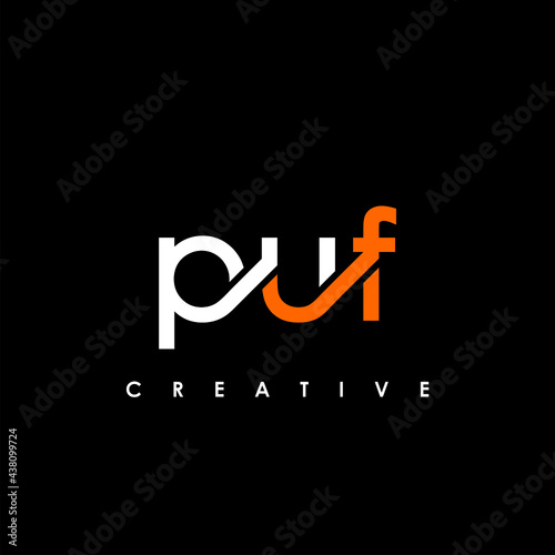 PUF Letter Initial Logo Design Template Vector Illustration