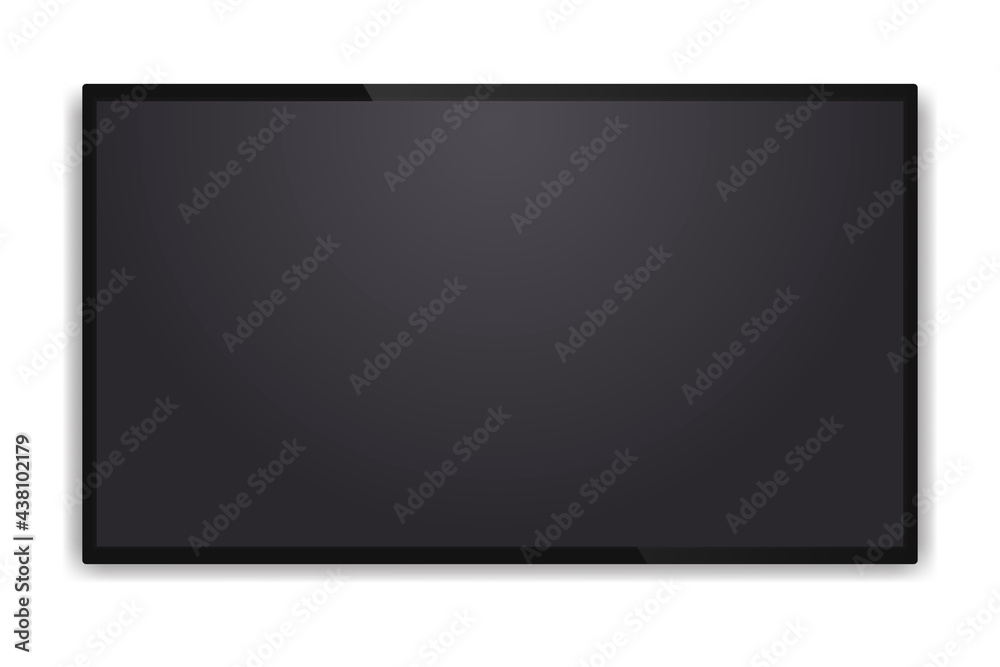 Realistic tv screen. Blank tv template. Vector illustration. Realistic tv screen. Blank tv template. Vector illustration.