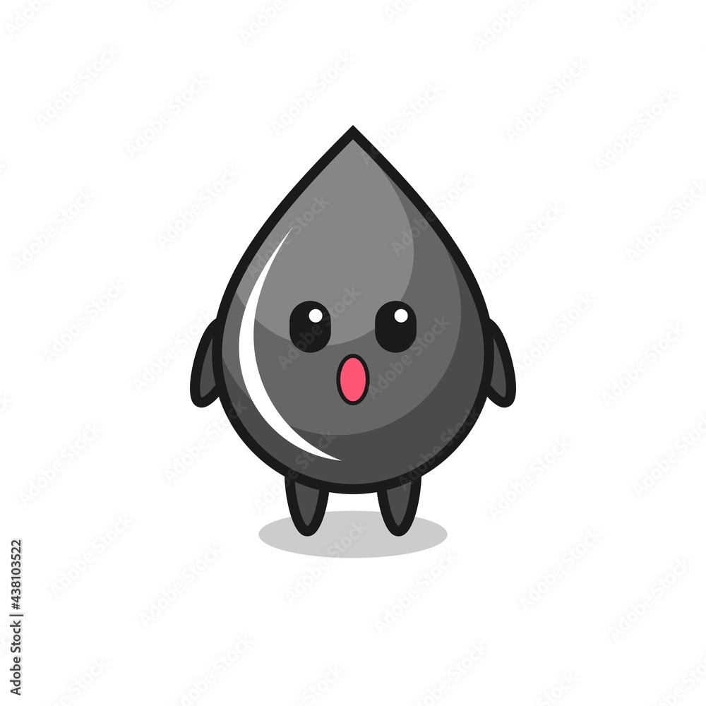 the amazed expression of the oil drop cartoon the amazed expression of the oil drop cartoon