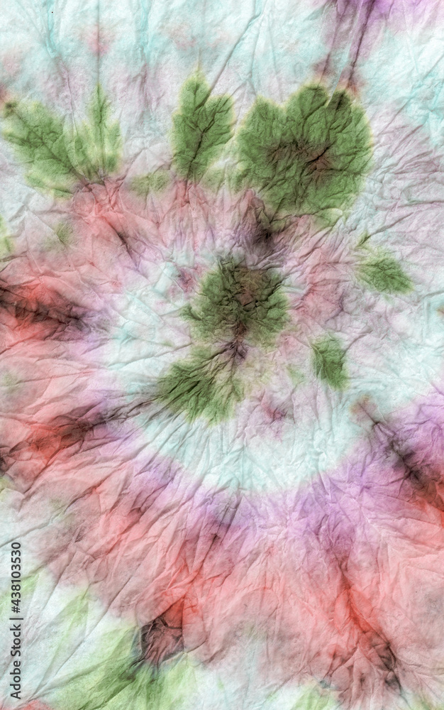 Obraz premium Rainbow Textile Psychedelic Kaleidoscope. Tye