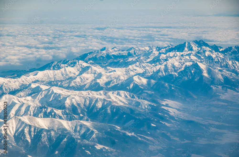Fototapeta premium Tatry z samolotu (Tatra Mountains from the plane)