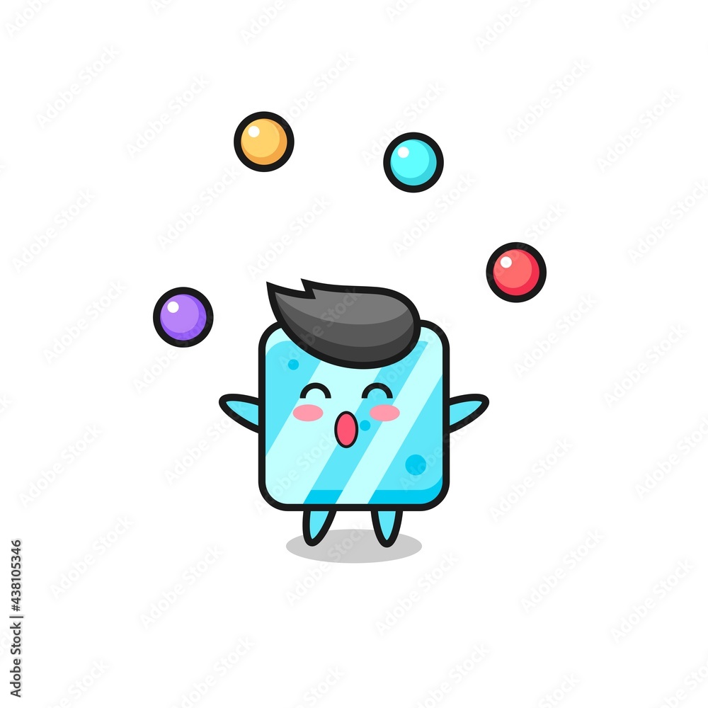 the ice cube circus cartoon juggling a ball the ice cube circus cartoon juggling a ball