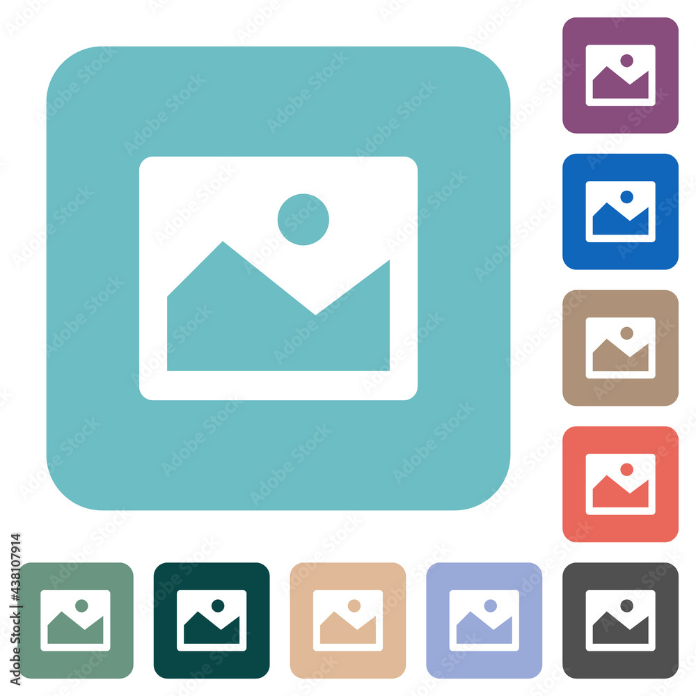 Single image alternate rounded square flat icons Single image alternate rounded square flat icons