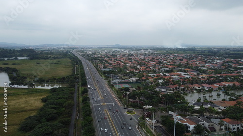 Aerial view of highway in Guayaquil, Ecuador