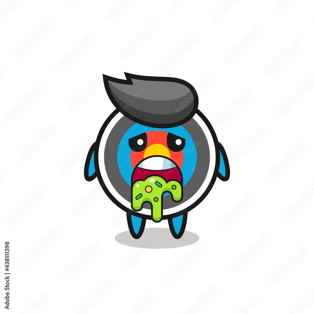 Fototapeta premium the cute target archery character with puke