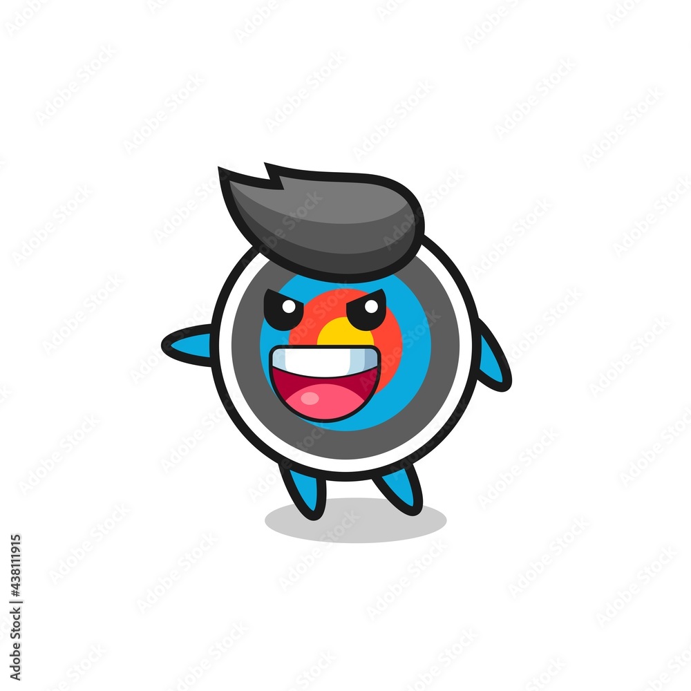 target archery cartoon with very excited pose target archery cartoon with very excited pose