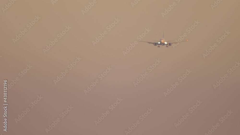 Passenger plane flies in the sky Passenger plane flies in the sky