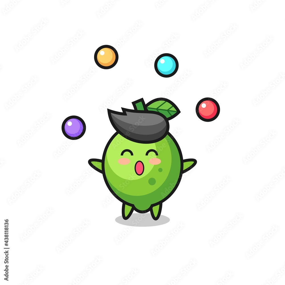 the lime circus cartoon juggling a ball