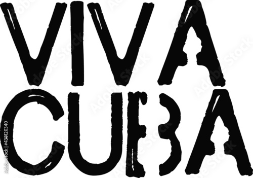 viva cuba graphic design vector art