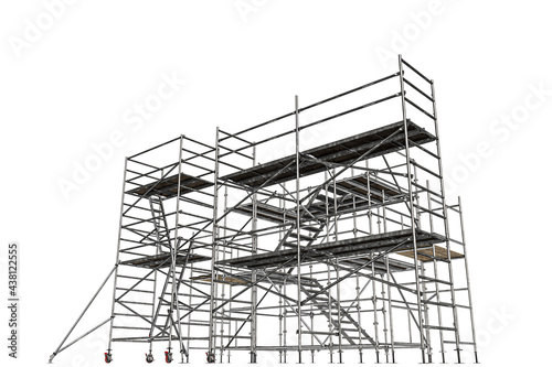 Fotografiet scaffolding isolated on white background