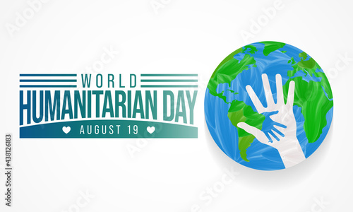 World humanitarian day (WHD) is observed every year on August 19, dedicated to recognize humanitarian personnel and those who have lost their lives working for humanitarian causes. Vector illustration