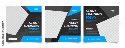 Gym Fitness social media post template