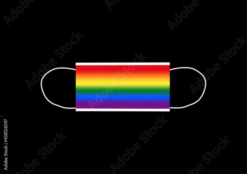 Rainbow facemask for covid-19 protection
