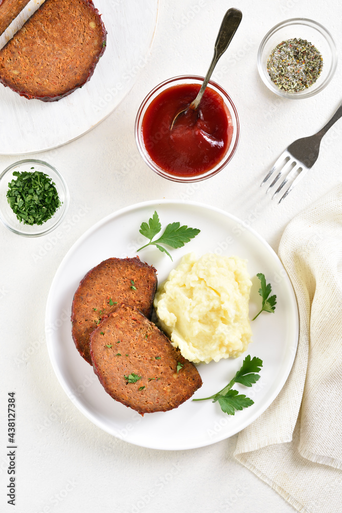 Meatloaf with mashed potato Meatloaf with mashed potato