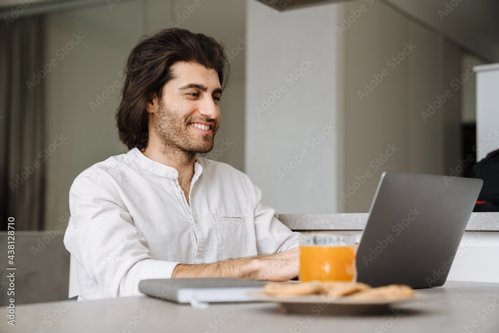 Smiling mid aged brunette turkish man Smiling mid aged brunette turkish man