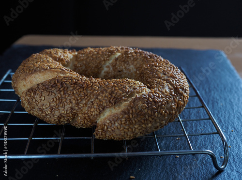 bagel with poppy seeds