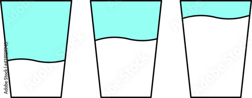 A glass of milk. Milk in a glass.