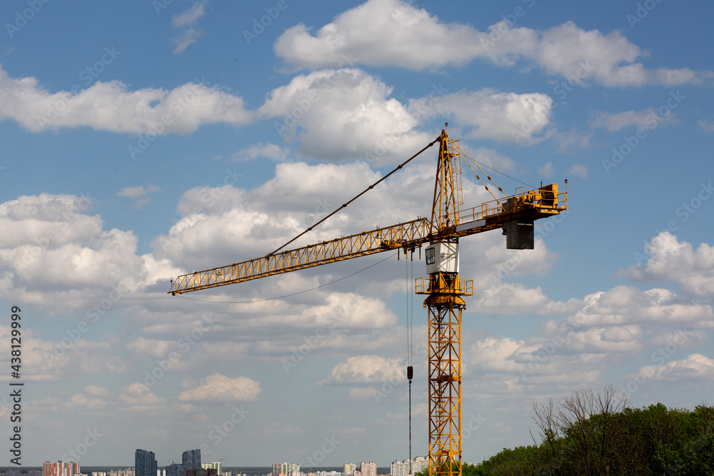Building crane at the construction site Building crane at the construction site