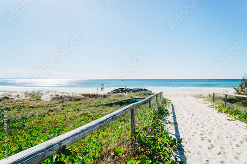 Fototapeta Naklejka Na Ścianę i Meble -  Kirra beach and entrance to it on a beautiful day on the Gold Coast, Queensland