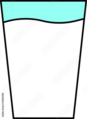 A glass of milk. Milk in a glass.