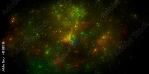 Banner Star field background . Starry outer space background texture . Colorful Starry Night Sky Outer Space background. 3D illustration 