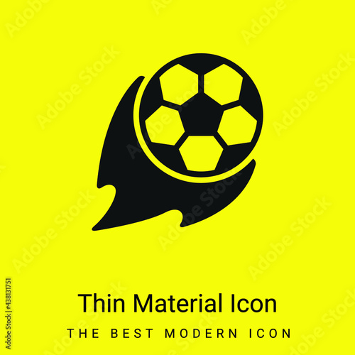 Ball minimal bright yellow material icon