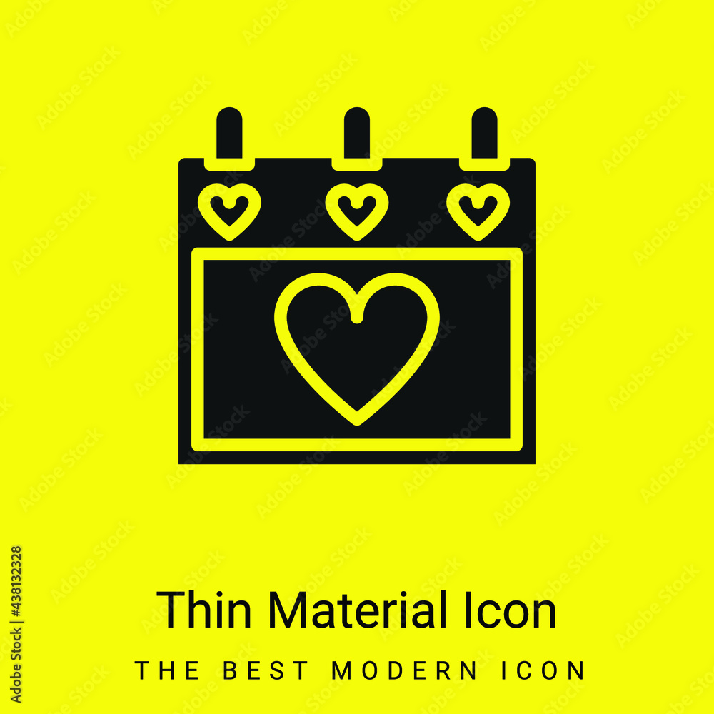 Agenda minimal bright yellow material icon