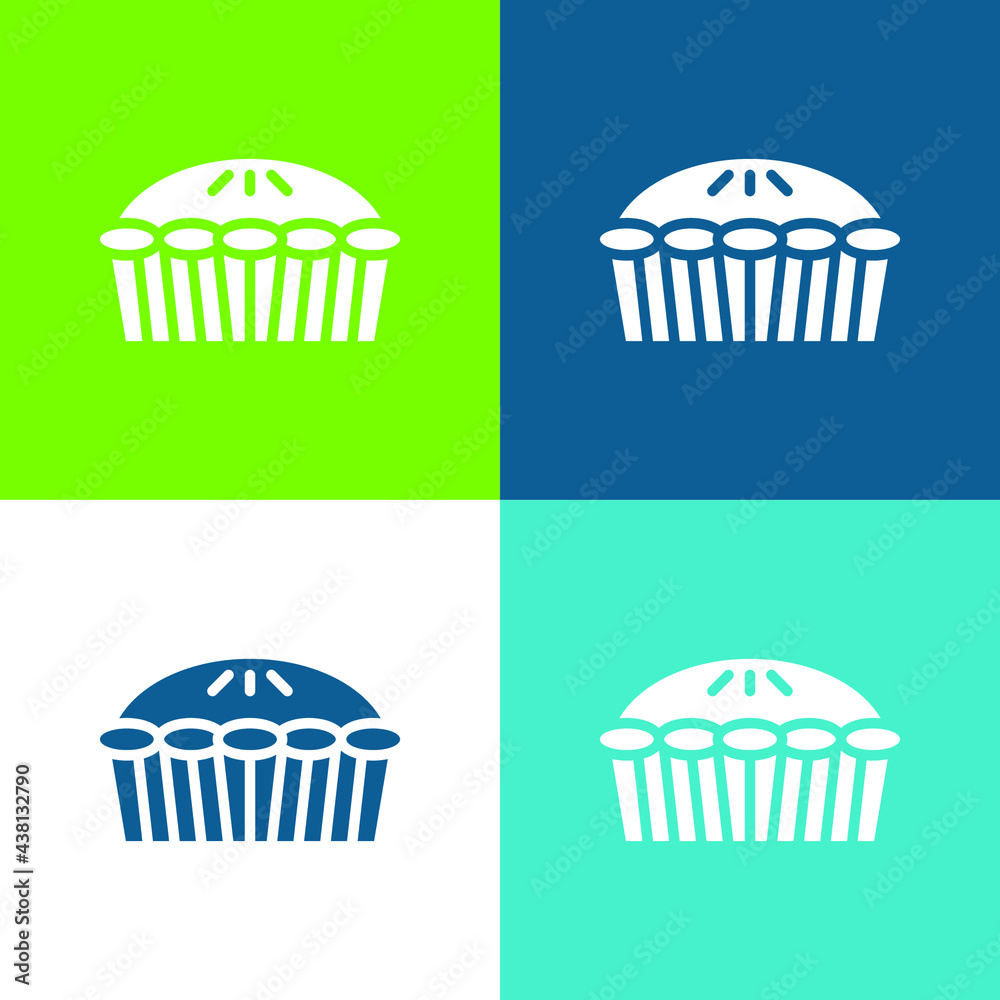 Apple Pie Flat four color minimal icon set