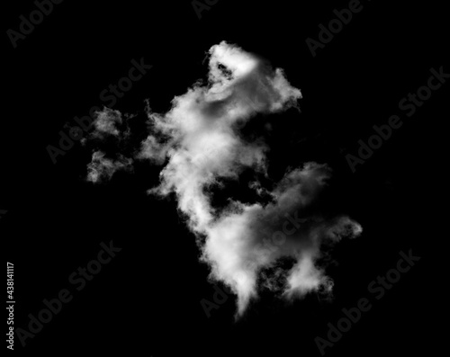 white clouds isolated on black background © panor156