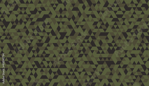 Abstract geometric pattern. Army green camouflage pattern background.