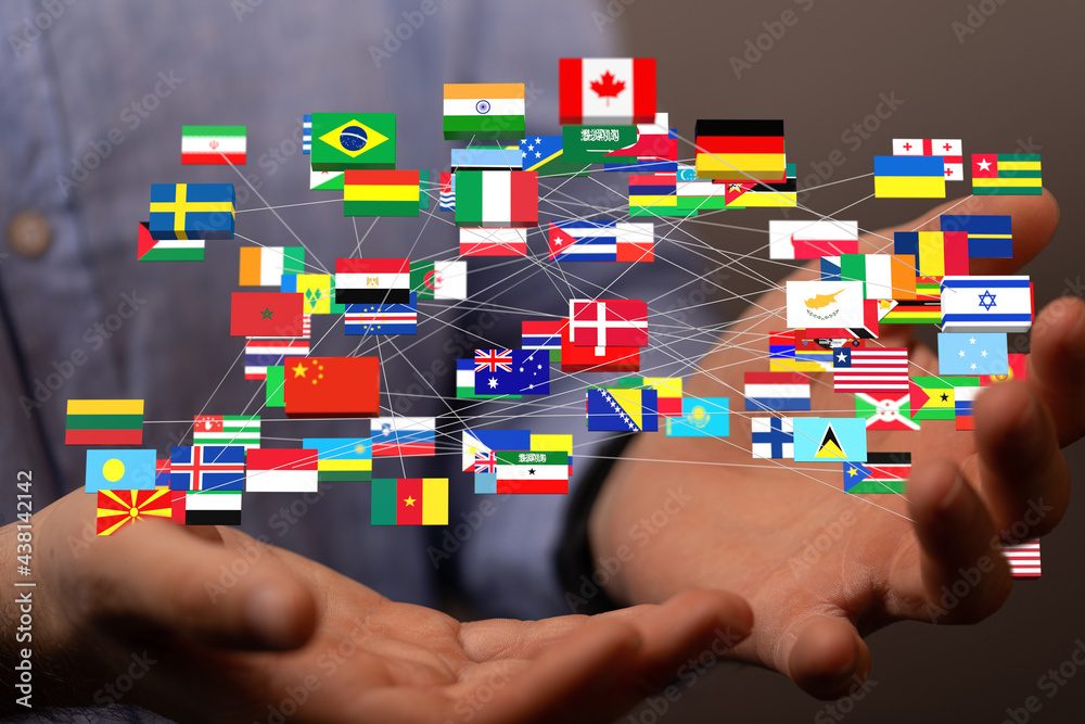 National flags of the countries 3d National flags of the countries 3d