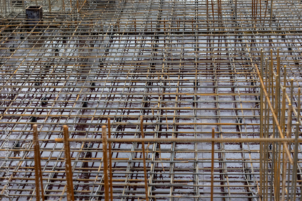 metal reinforcement, construction of a highrise building or commercial