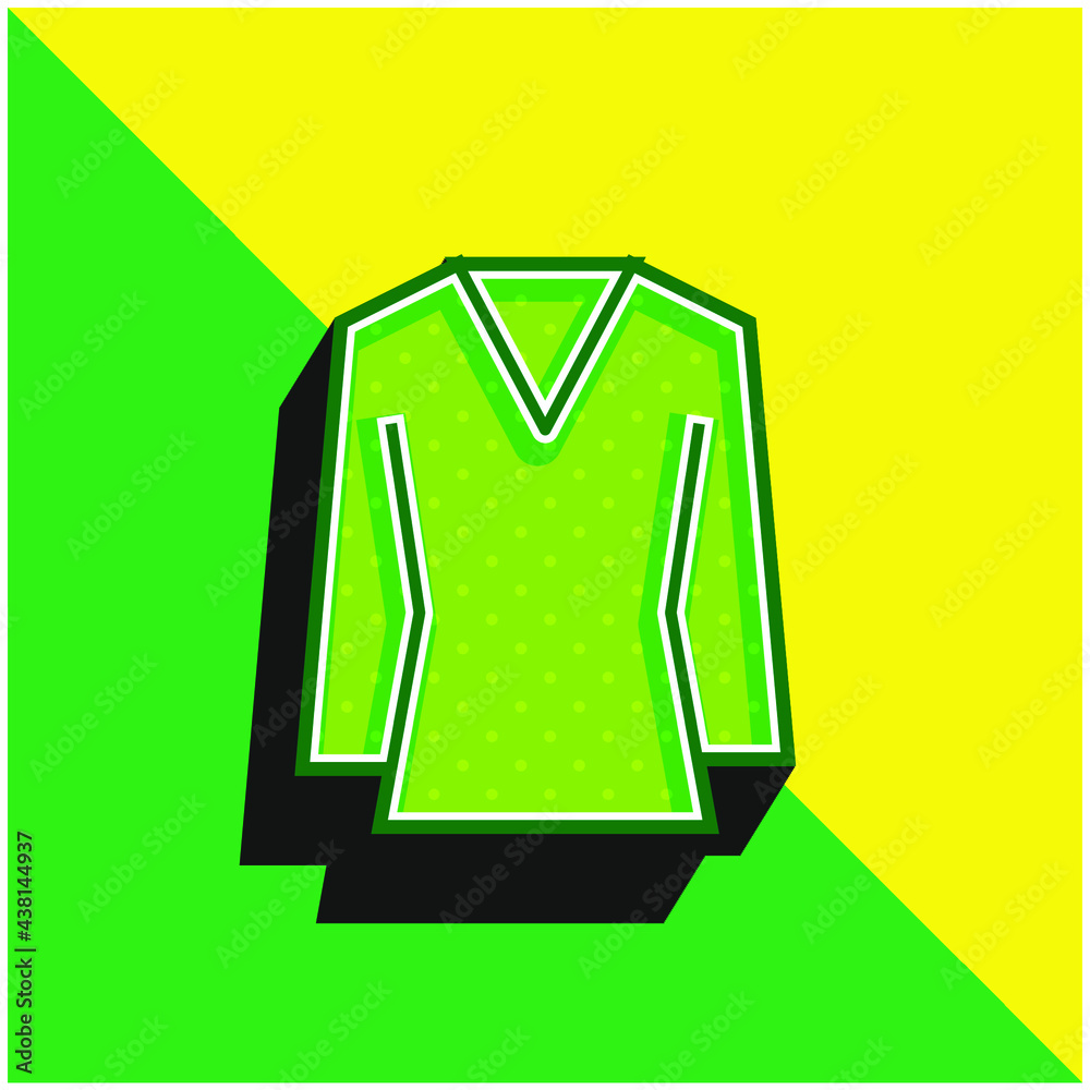 Blouse Green and yellow modern 3d vector icon logo Blouse Green and yellow modern 3d vector icon logo