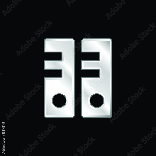 Archives silver plated metallic icon