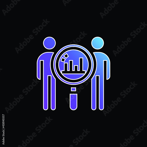 Benchmark blue gradient vector icon