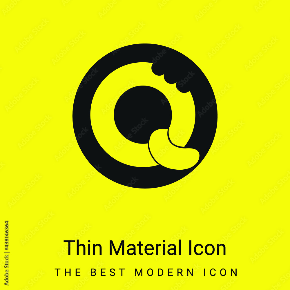 Obraz premium Bisquits Logo minimal bright yellow material icon