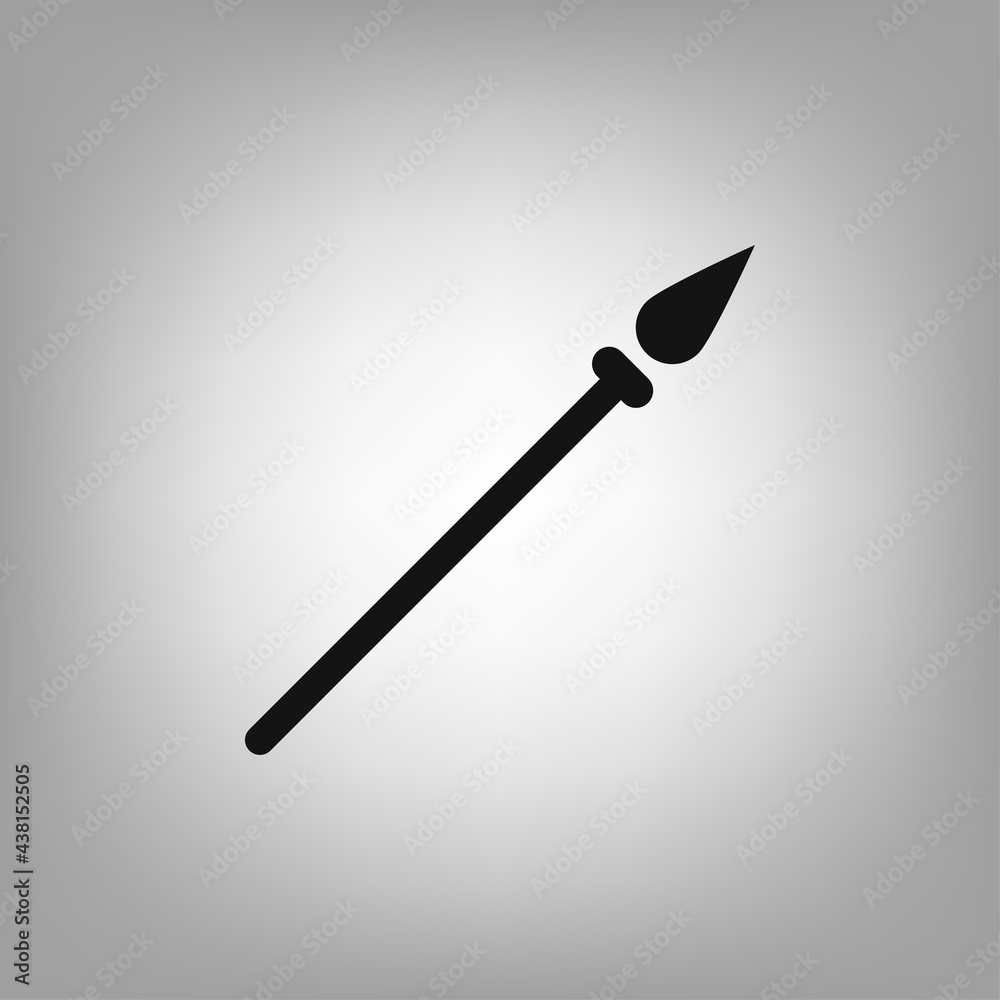 Spear icon for the interface of applications, games.