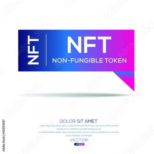 Creative NFT icon (Non-fungible token), Crypto art concept. Technology, Vector sign. 
