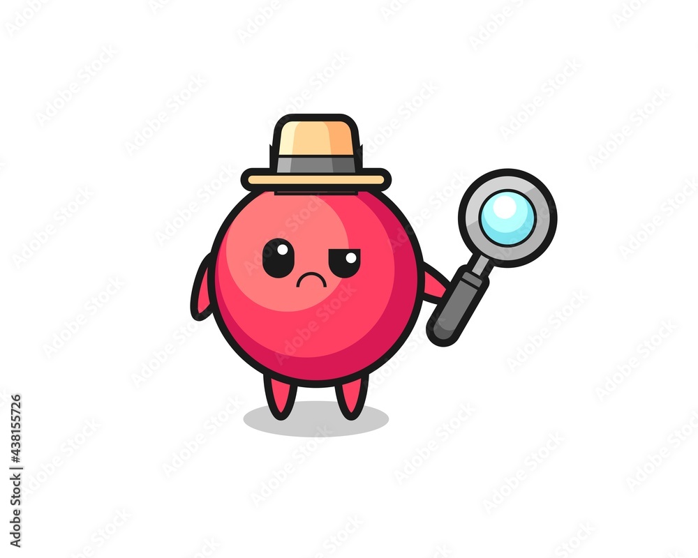 the mascot of cute cranberry as a detective the mascot of cute cranberry as a detective