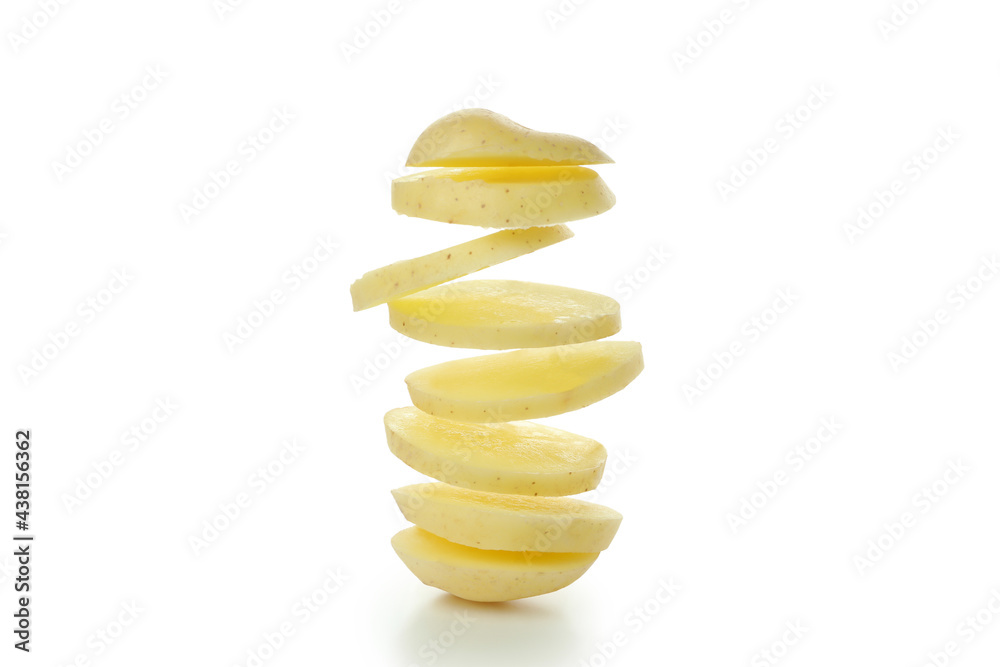 Tasty young potato isolated on white background Tasty young potato isolated on white background