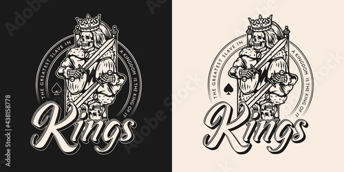 Vintage monochrome gambling logo